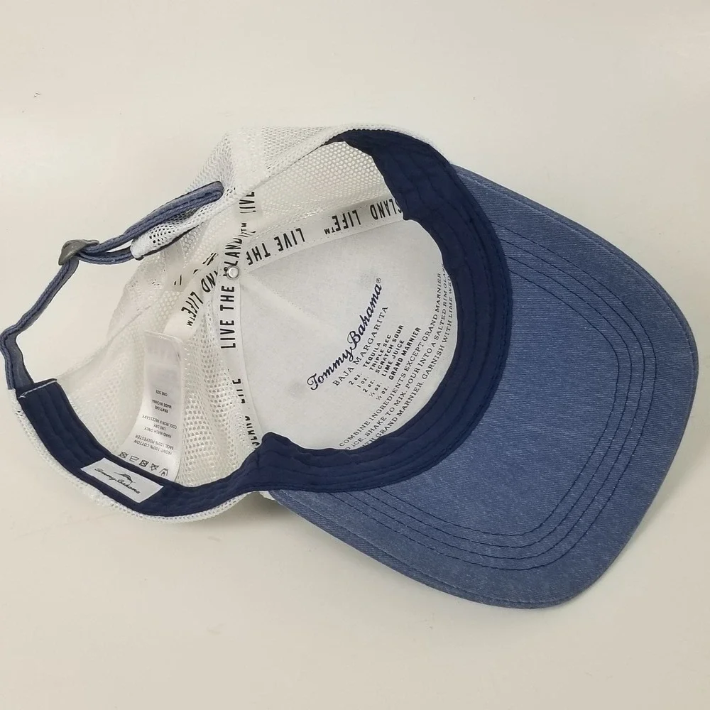 Tommy Bahama‎ Hat Mens OS Blue Marlin American Flag Trucker Mesh Baja Margarita